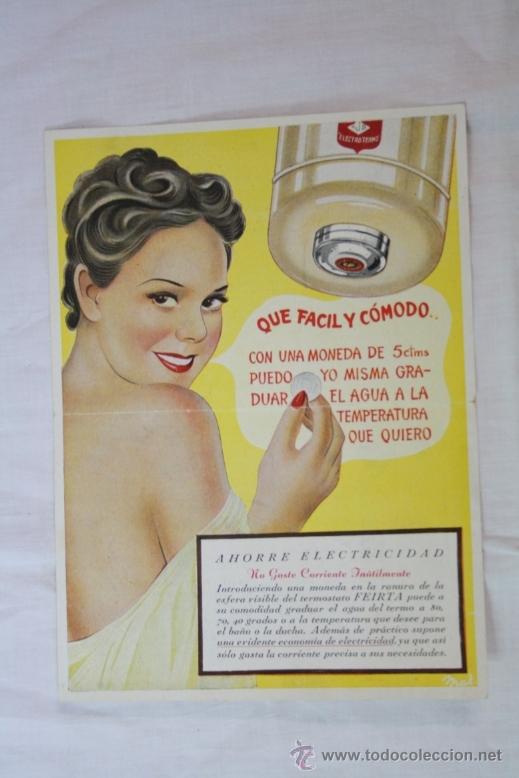 Advertising Catalogs: Antiguo Folleto Publicitario Calentadores AJB Electrotermo - Medidas 21 x 15 - Ilustrado Mat.
