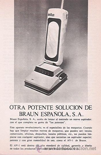 Catalogues publicitaires: PUBLICIDAD ORIGINAL EN PRENSA 1975: ASPIRADORA BRAUN - REF&ordf; (JC) PUBLI 4