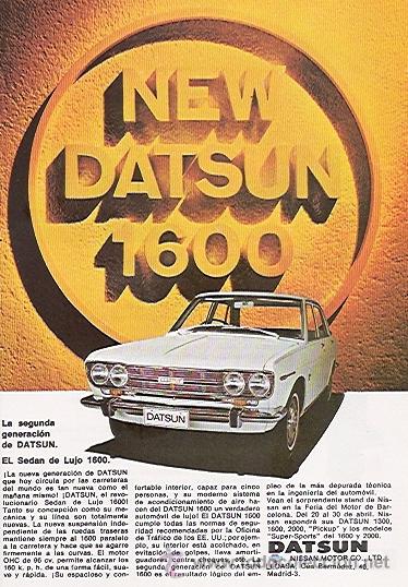 Catalogues publicitaires: PUBLICIDAD ORIGINAL EN PRENSA 1968: DATSUN 1600 - REF&ordf; (JC) PUBLI 6