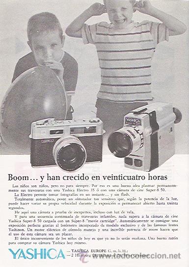 Werbekataloge: PUBLICIDAD ORIGINAL EN PRENSA 1968: YASHICA - REF&ordf; (JC) PUBLI 6