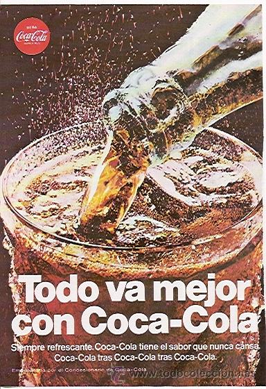 Catalogues publicitaires: PUBLICIDAD ORIGINAL EN PRENSA 1968: COCA COLA - REF&ordf; (JC) PUBLI 6