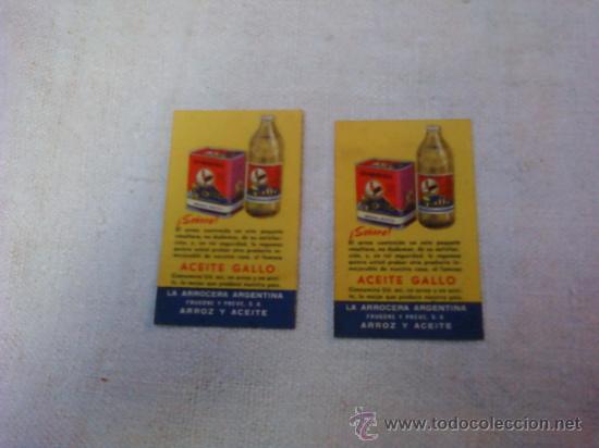 Catalogues publicitaires: PUBLICIDAD ACEITE GALLO . LA ARROCERA ARGENTINA