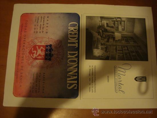 Werbekataloge: muy antigua hoja publicidad, publicitaria, operaciones de banca credit lyonnais, martal muebles deco
