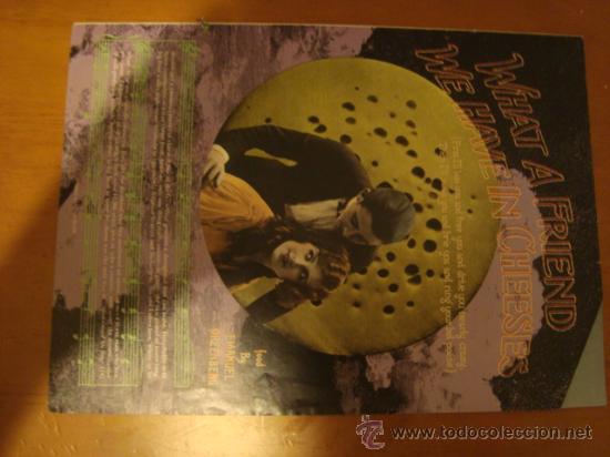 Werbekataloge: muy antigua hoja publicidad, publicitaria, what a friend - we have in cheeses