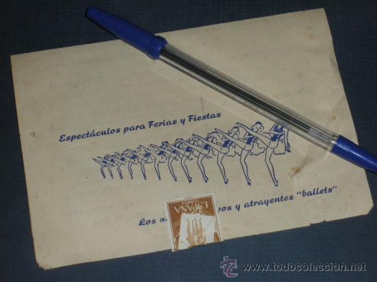 Advertising Catalogs: EUSEBIO QUESADA, ESPECTACULOS PARA FERIAS Y FIESTAS. BALLETS. GRANADA.