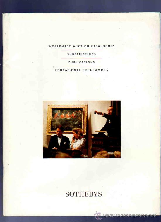 Cat&aacute;logos publicitarios: CATALOGO. WORLWIDE AUCTION CATALOGUES. SUBSCRIPTIONS, PUBLICATIONS,EDUCATIONAL PROGRAMMES. SOTHEBY&acute;S - Foto 1