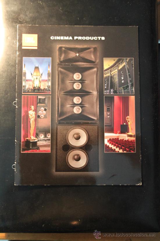 Cat&aacute;logos publicitarios: Folleto cat&aacute;logo altavoces JBL para cine y proyector de 35mm