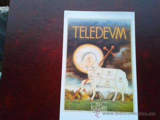 Cat&aacute;logos publicitarios: Reproducci&oacute;n tama&ntilde;o postal cartel Teledeum obra teatral Els Joglars Albert Boadella