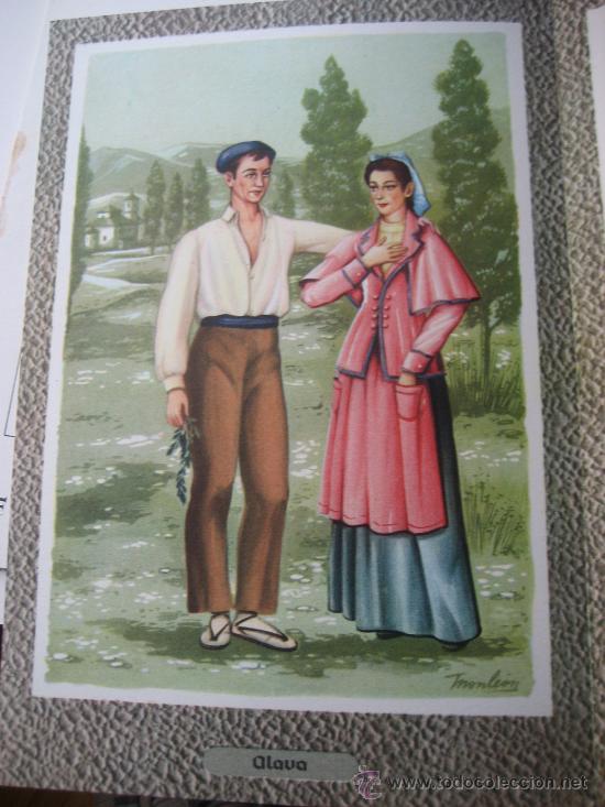 Cat&aacute;logos publicitarios: Alava. Traje T&iacute;pico. Lamina de 21 x 14 cms. Publicidad Farmaceutica.