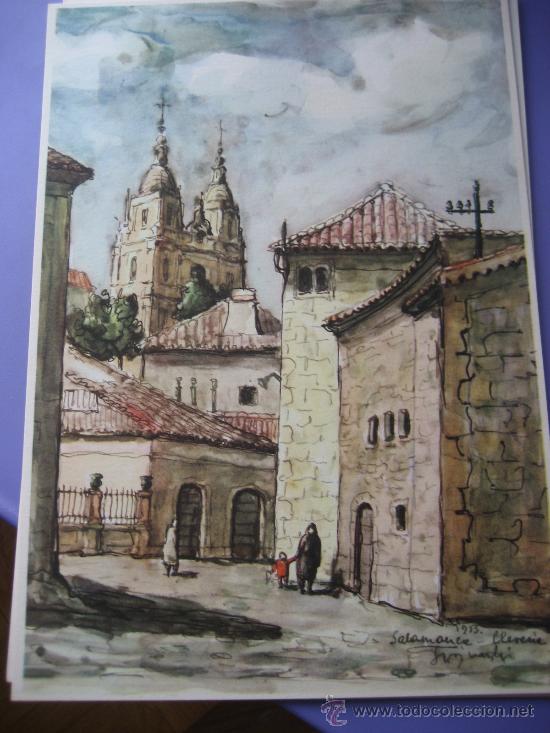 Cat&aacute;logos publicit&aacute;rios: Salamanca. Lamina 23 x 16 cms. Publicidad farmaceutica Roche. 1954