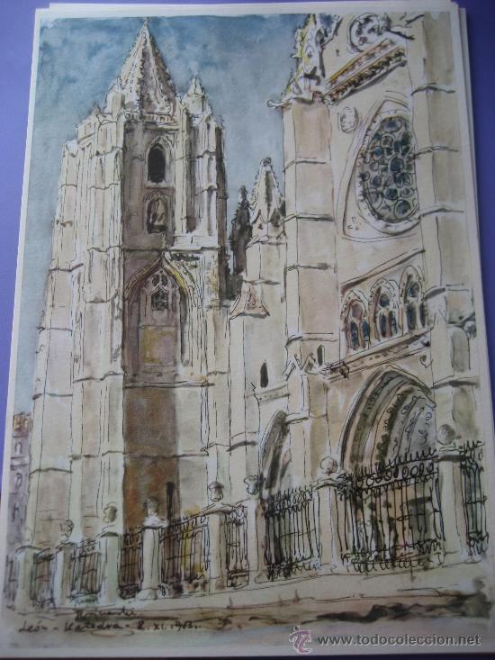 Cat&aacute;logos publicit&aacute;rios: Le&oacute;n. Lamina 23 x 16 cms. Publicidad farmaceutica Roche. 1954