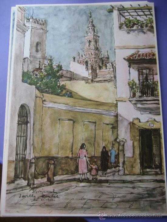 Cat&aacute;logos publicit&aacute;rios: Sevilla. Lamina 23 x 16 cms. Publicidad farmaceutica Roche. 1954