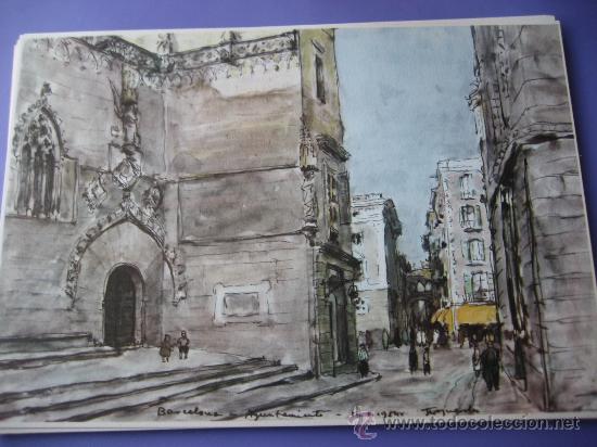 Cat&aacute;logos publicit&aacute;rios: Barcelona. Lamina 23 x 16 cms. Publicidad farmaceutica Roche. 1954