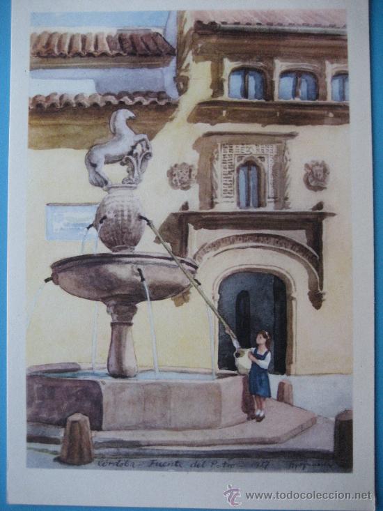 Cat&aacute;logos publicit&aacute;rios: Cordoba. Lamina 23 x 16. Coleccion Fuentes Tipicas de Espa&ntilde;a. Publicidad Farmaceutica Roche