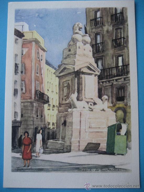 Cat&aacute;logos publicit&aacute;rios: Madrid. La Fuentecilla. Lamina 23 x 16. Publicidad Farmaceutica Roche