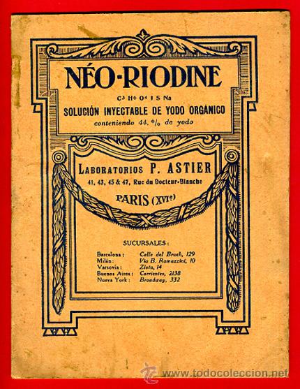 Advertising Catalogs: CATALOGO PUBLICITARIO, PUBLICIDAD FARMACIA NEO RIODINE, ,ORIGINAL