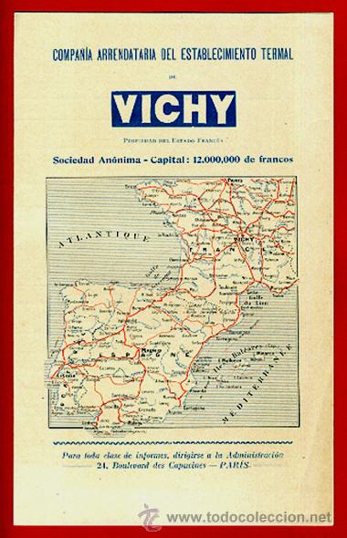 Werbekataloge: CATALOGO PUBLICITARIO, PUBLICIDAD BALNEARIO AGUAS VICHY ,TRIPTICO ,ORIGINAL