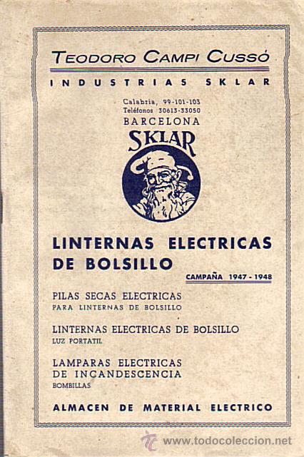 Catalogues publicitaires: CATALOGO TEODORO CAMPI CUSSO/INDUSTRIAS SKLAR-A&Ntilde;O 1947 (VER DETALLE)