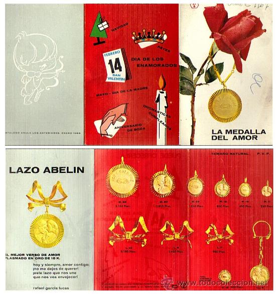 Cat&aacute;logos publicitarios: TRIPTICO LA MEDALLA DEL AMOR - A&Ntilde;O 1966 - Foto 2