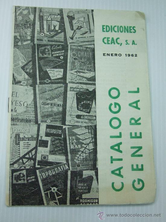 Cat&aacute;logos publicit&aacute;rios: CATALOGO GENERAL CURSOS CEAC - ENERO 1962 - 6 HOJAS