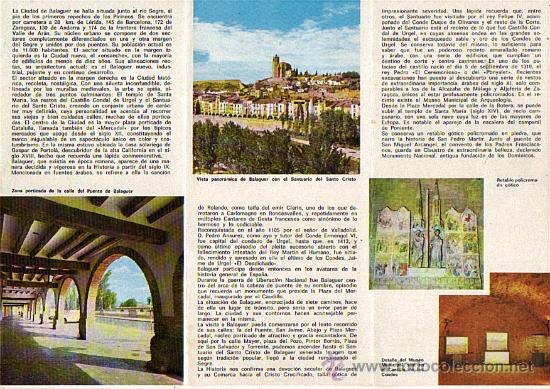 Cat&aacute;logos publicitarios: TRIPTICO BALAGUER (LERIDA) - A&Ntilde;O 1969 - Foto 2