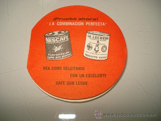 Cat&aacute;logos publicitarios: Folleto Troquelado Publicidad Leche Condensada LA LECHERA y Extracto de Caf&eacute; en Polvo NESCAF&Eacute;