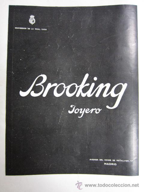 Cat&aacute;logos publicitarios: Publicidad BROOKING joyero   - 1931