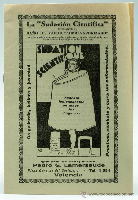 Cat&aacute;logos publicitarios: Cat&aacute;logo Ba&ntilde;o sobrevaporizado Sudation Scientifique Sudoraci&oacute;n Cient&iacute;fica Pedro Lamarsaude Valencia