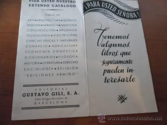 Cat&aacute;logos publicitarios: FOLLETO DE PUBLICIDAD - EDITORIAL GUSTAVO GILI