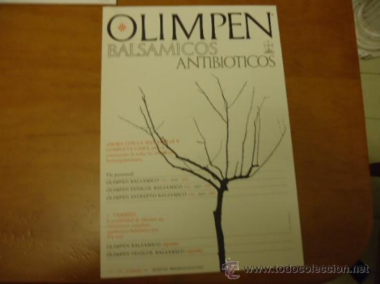 Werbekataloge: ANTIGUA PUBLICIDAD LABORATORIOS BIOHORM olimpen balsamicos antibioticos