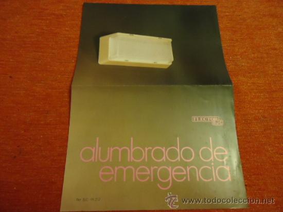 Werbekataloge: antigua publicidad alumbrado de emergencia flector bjc,