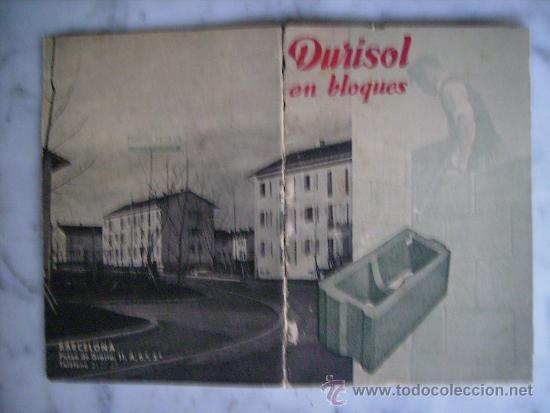 Cat&aacute;logos publicitarios: CATALOGO DE DURISOL EN BLOQUES-CONSTRUCCION,DIMENSIONES,RESISTENCIAS,AISLAMIENTO,COSTE ETC.19 PAGINA