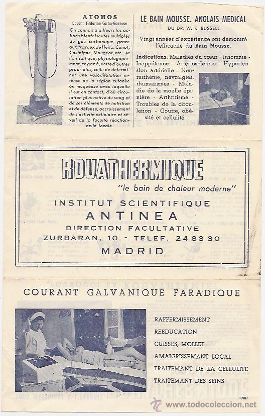 Catalogues publicitaires: Publicidad francesa antigua de ba&ntilde;os t&eacute;rmicos Rouathermique