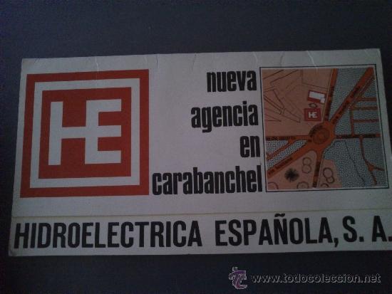 Cat&aacute;logos publicit&aacute;rios: PUBLICIDAD HIDROELECTRICA ESPA&Ntilde;OLA, S.A. NUEVA AGENCIA EN CARABANCHEL