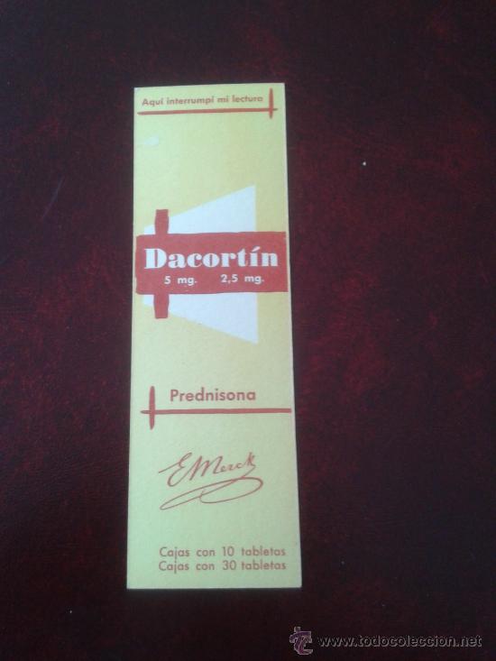 Advertising Catalogs: Punto de libro publicidad para m&eacute;dicos a&ntilde;os 50 laboratorios Merck Dacort&iacute;n Prednisona