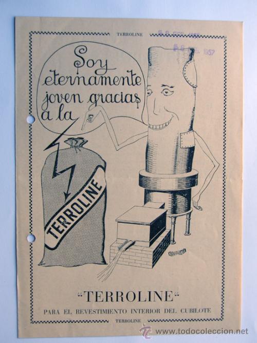 Cat&aacute;logos publicitarios: PUBLICIDAD / FERROLINE - TIERRA REFRACTARIA / SOCIEDAD GUARDIOLA A&Ntilde;O 1957 / FOLLETO COMERCIAL
