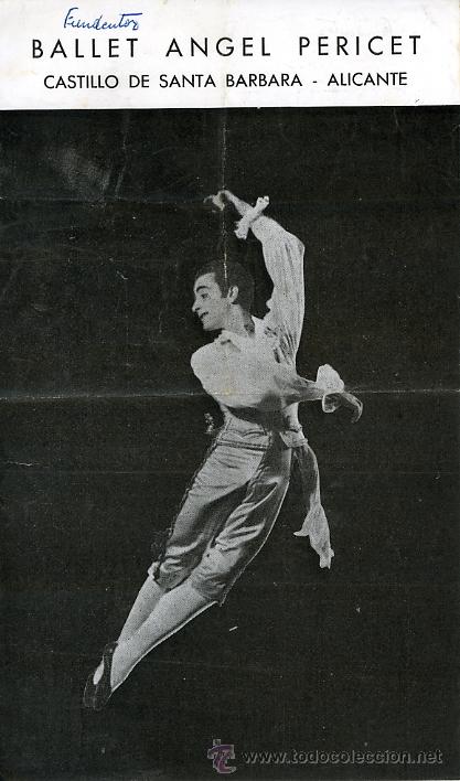 Catalogues publicitaires: FOLLETO PUBLICITARIO DEL BALLET DE ANGEL PERICET. CASTILLO DE SANTA BARBARA. ALICANTE. 1965