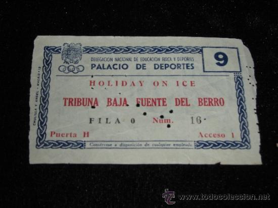 Cataloghi pubblicitari: ENTRADA PALACIO DE LOS DEPORTES - HOLIDAY ON ICE - REVERSO PUBLICIDAD HELADOS CAMAY