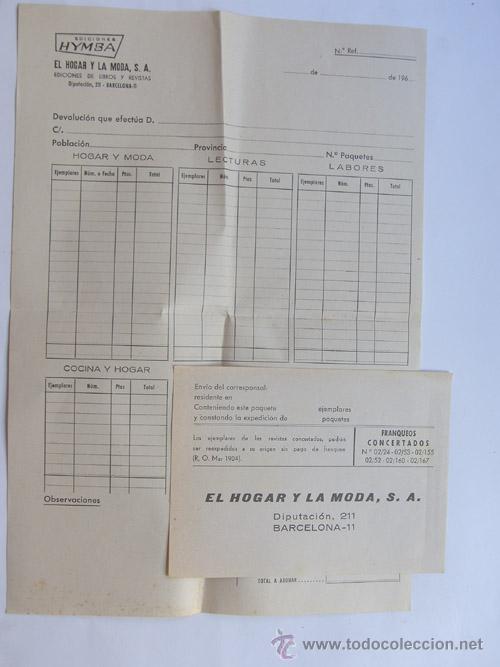 Cat&aacute;logos publicitarios: FOLLETO E IMPRESO / EL HOGAR Y LA MODA / BARCELONA A&Ntilde;OS 60