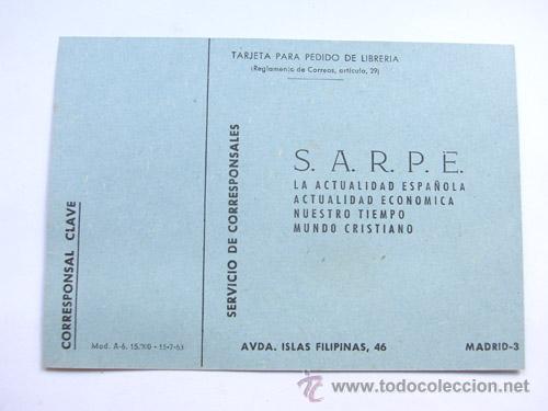 Cat&aacute;logos publicitarios: IMPRESO PUBLICITARIO / S.A.R.P.E./ LA ACTUALIDAD ESPA&Ntilde;OLA / MADRID A&Ntilde;OS 60