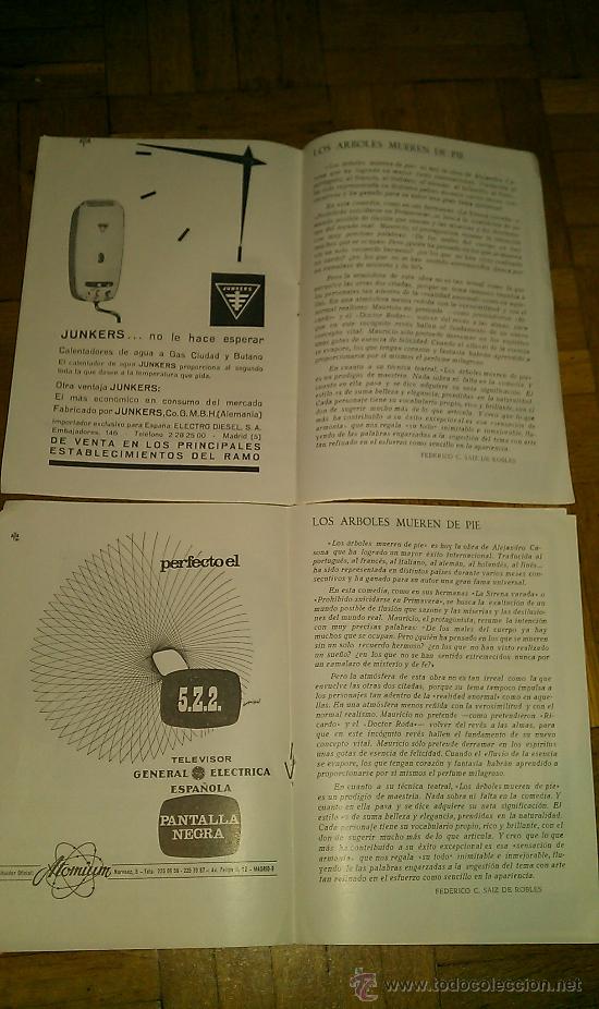 Cat&aacute;logos publicitarios: PROGRAMA TEATRO BELLAS ARTES. MADRID. A&ntilde;os 60, . - Foto 2