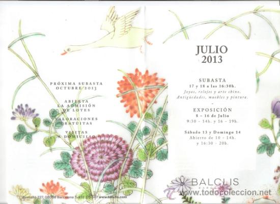 Catalogues publicitaires: Folleto Informativo. Desplegable ( 16 caras ) Balclis Barcelona. Subasta Juio 2013.