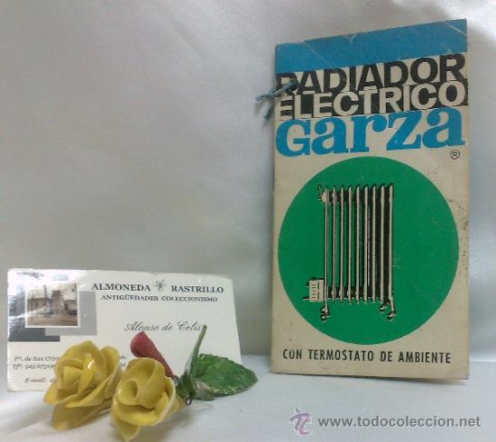 Werbekataloge: XX SIGLO.- GARANT&Iacute;A Y MANEJO , RADIADOR EL&Eacute;CTRICO GARZA.