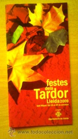 Cat&aacute;logos publicitarios: PROGRAMA DE FESTES DE LA TARDOR - LLEIDA 2009 - Foto 1