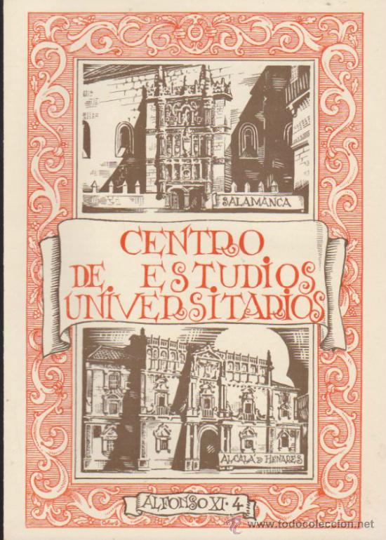 Advertising Catalogs: Centro de Estudios Universitarios Alfonso XI. Curso de 1933-34. (4 p&aacute;ginas)