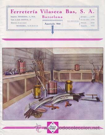 Advertising Catalogs: FERRETERIA VILASECA BAS, S.A. Barcelona. Marzo 1931. Cat&aacute;logo