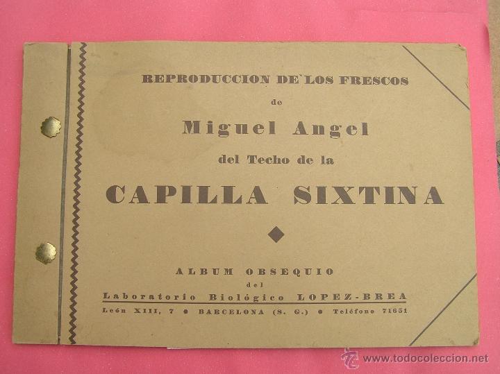 Catalogues publicitaires: &Aacute;LBUM PUBLICITARIO Laboratorios LOPEZ-BREA . FRESCOS DE MIGUEL ANGEL CAPILLA SIXTINA.1934