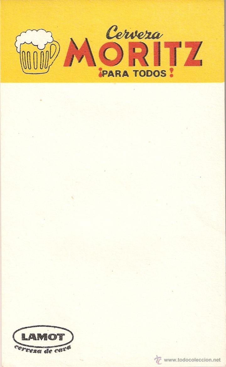 Cat&aacute;logos publicitarios: LIBRETA PUBLICIDAD DE CERVEZA MORITZ .