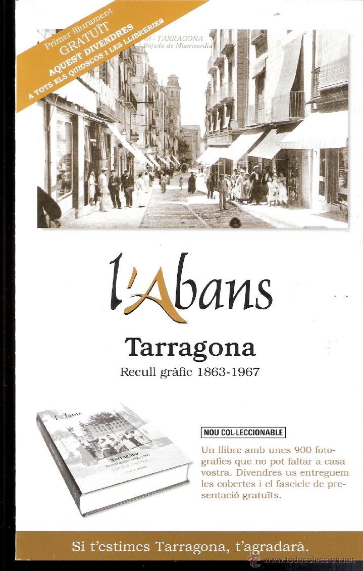 Advertising Catalogs: L'Abans Tarragona Nou Col.leccionable. Folleto publicitario. Desplegable (8 caras). 22'5 x 17 cmtrs