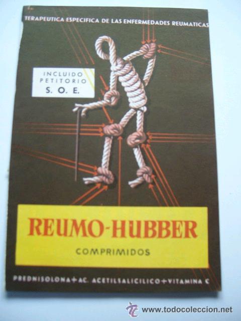 Werbekataloge: Publicidad farmac&eacute;utica: REUMO-HUBBER COMPRIMIDOS PARA EL REUMA (A&ntilde;os 60)